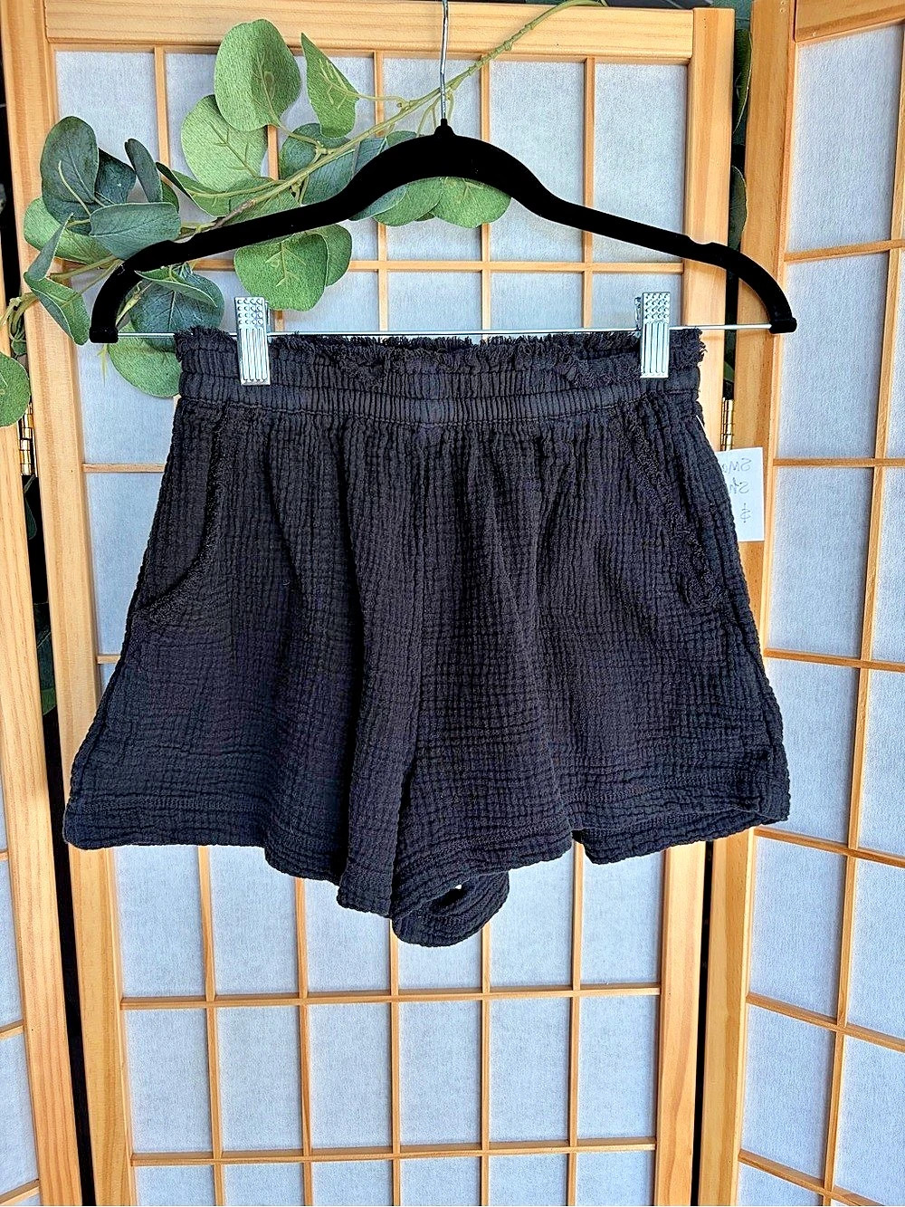 Aerie Gauzy High Waisted Short Black Athletic Shorts XS
